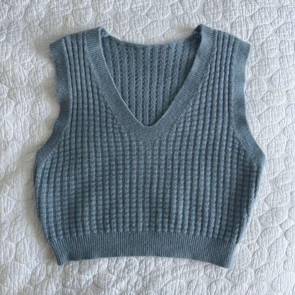 Soft Light Blue Sweater Vest